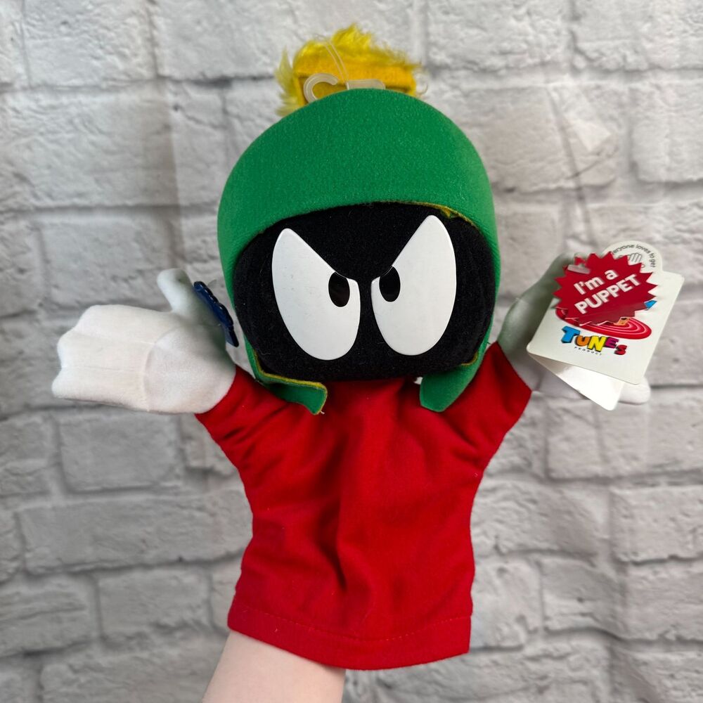 VTG 1994 Applause Marvin The Martian Plush 12" Puppet Warner Bros Looney Tunes